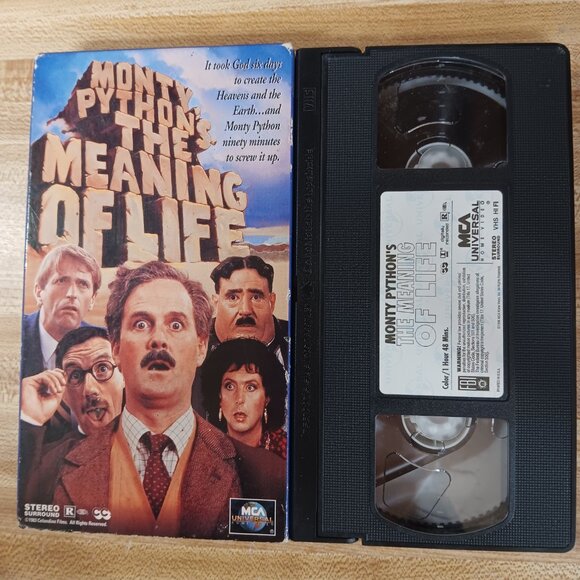Monty Python's the Meaning of Life 1983 VHS Terry Gilliam Jones VTG  MCA British - Picture 5 of 6